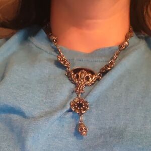 Martha Rotten Goth Oval Victorian Cabochon necklace